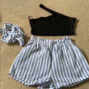 Crop top and short set